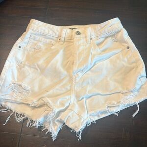 White jean shorts
